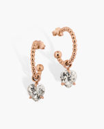Earrings beads rosegold