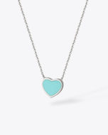 تصویر  Heart love necklace | گردنبند لاو قلب میناکاری