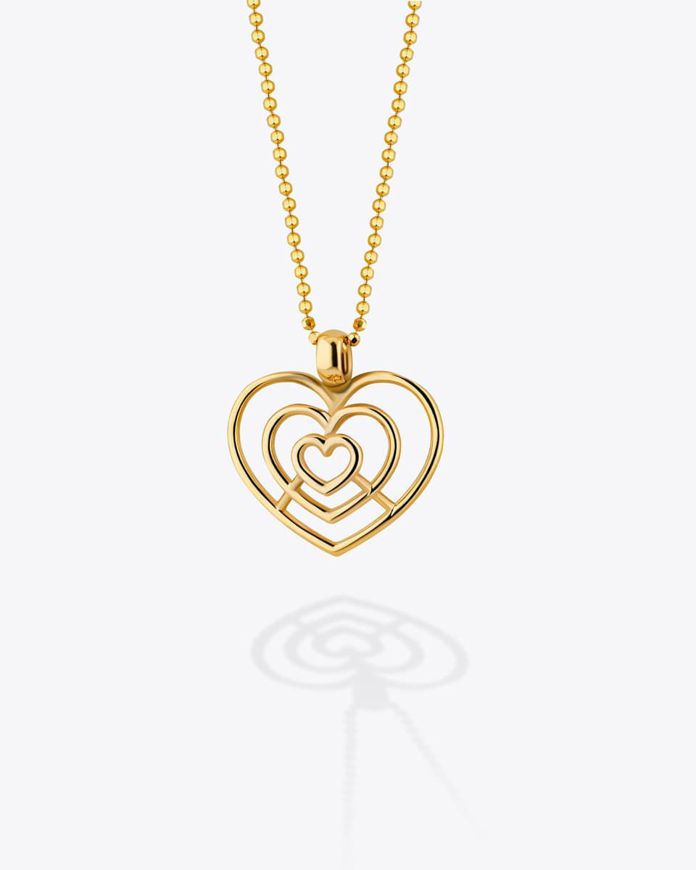 تصویر  love bond necklace|گردنبند قلب لاو باند