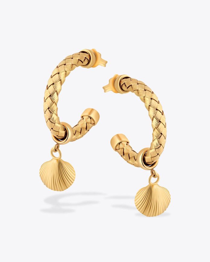 تصویر  La Ponche Earrings | گوشواره ل پونچ صدف