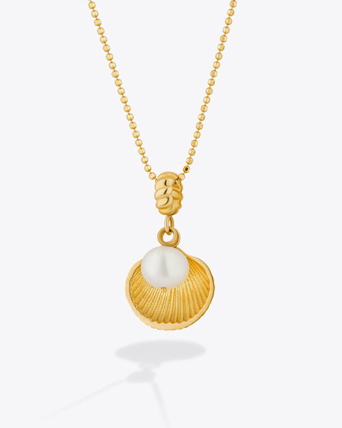 تصویر  La ponche Necklace | گردنبند ل پونچ صدف و مروارید